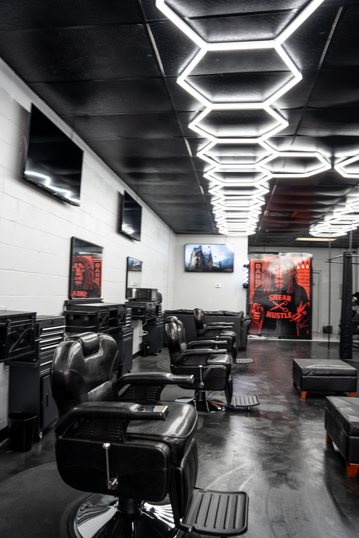 Shear Hustle Barber Shop Logo