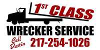 1st Class Wrecker Service Logo