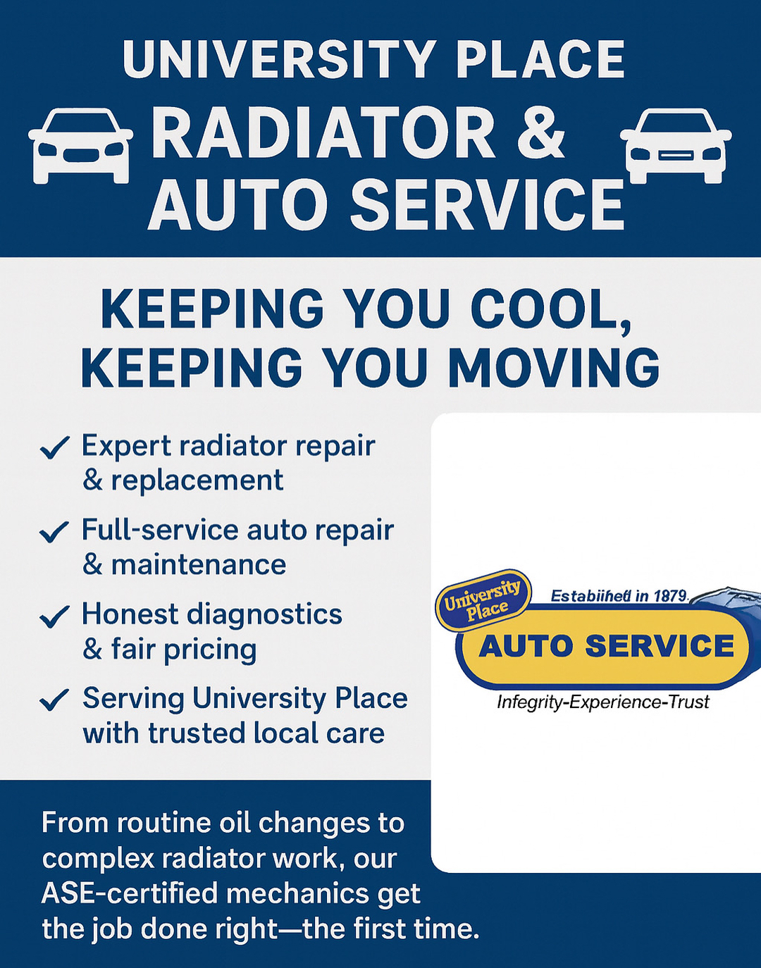 University Place Radiator and Auto Service - Tacoma, WA