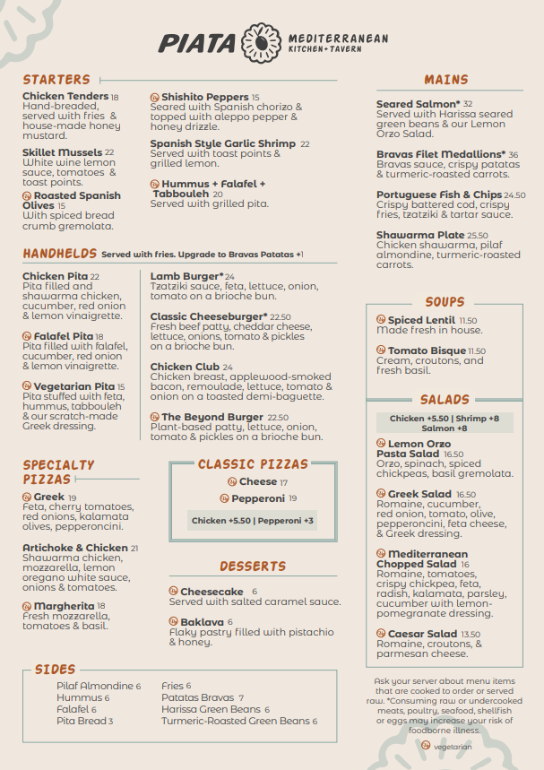 Piata Mediterranean Kitchen and Tavern Image