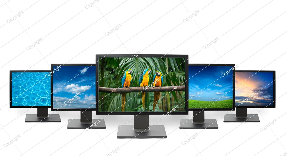 HDTV television concept - flat screen TV