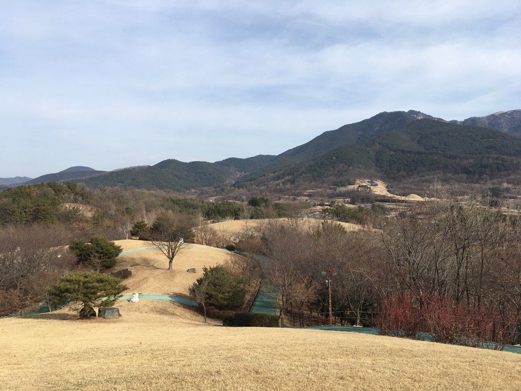 walking near me in 창녕교동 고분군 in winter