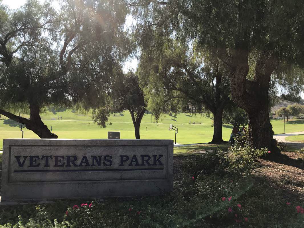 walking near me in Veterans Park in winter