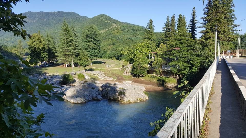 walking near me in Leonidze Park in winter