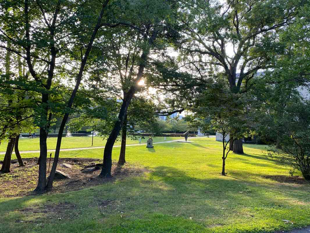 walking near me in Nay Aug Park in winter