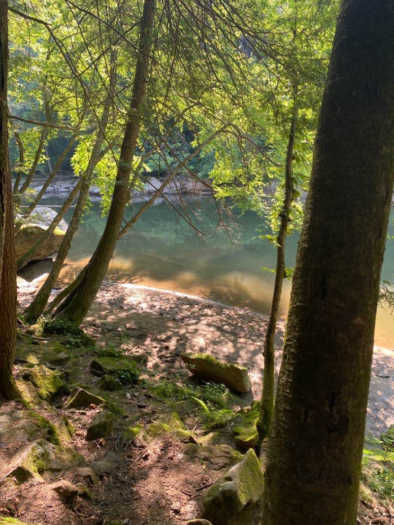 walking near me in McConnells Mill State Park in winter