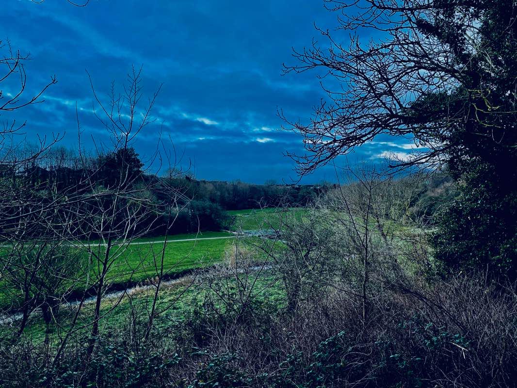 walking near me in Balheary Park in winter