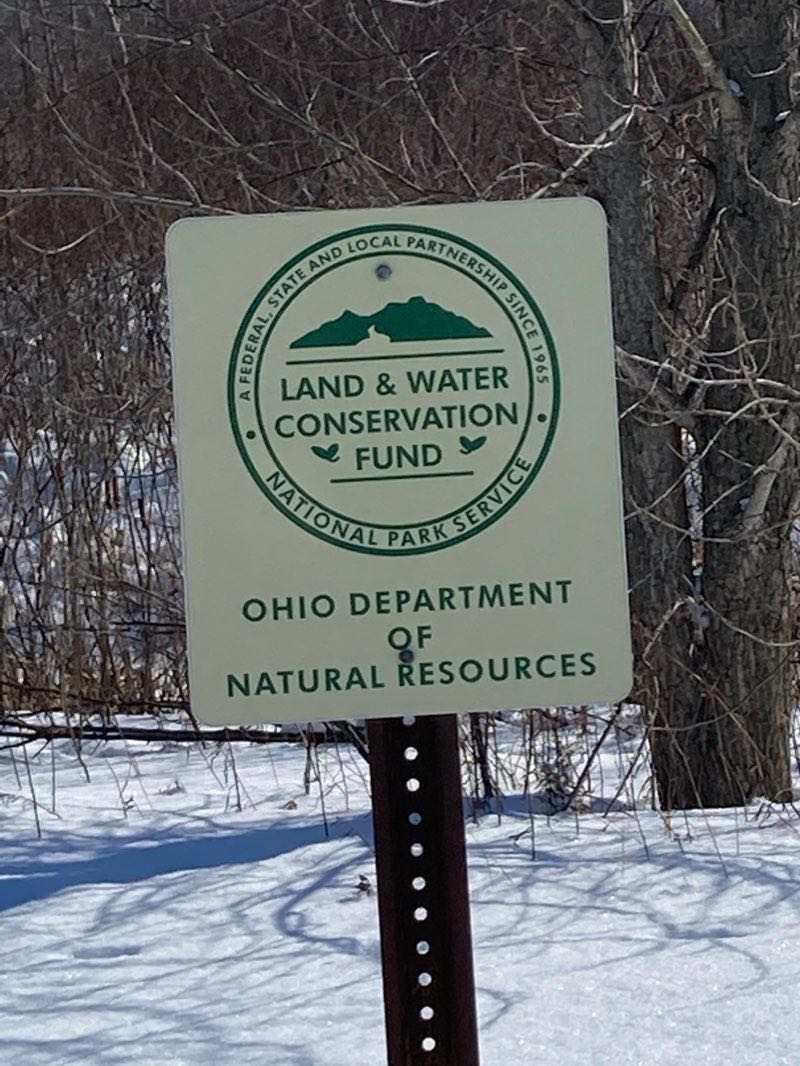 walking near me in Sylvan Prarie Park in winter