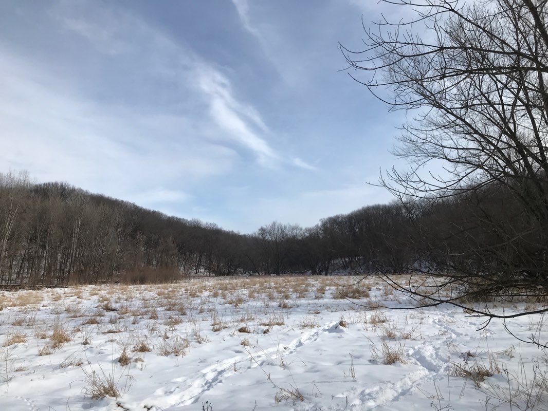 walking near me in Mines of Spain State Recreation Area in winter