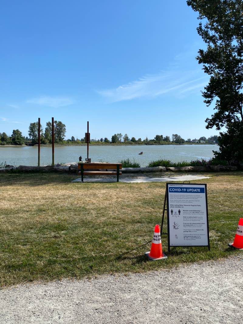 walking near me in Deas Island Regional Park in winter