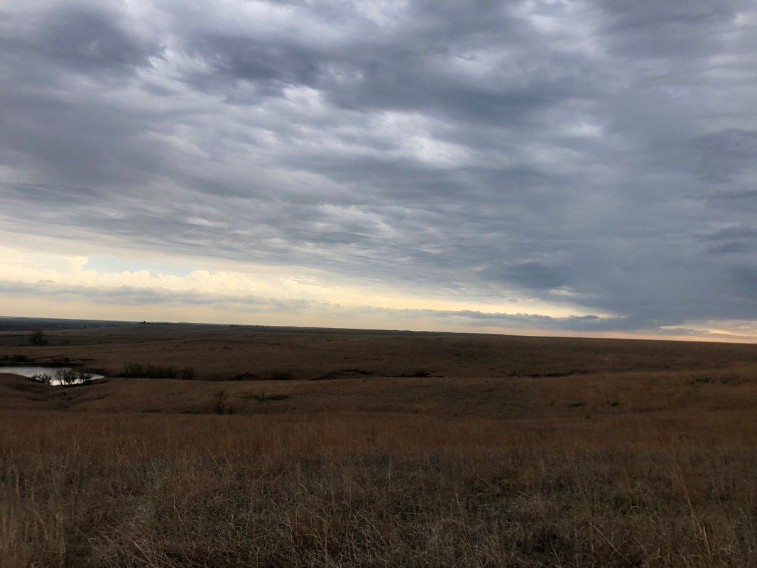 walking near me in Tallgrass Prairie National Preserve in winter