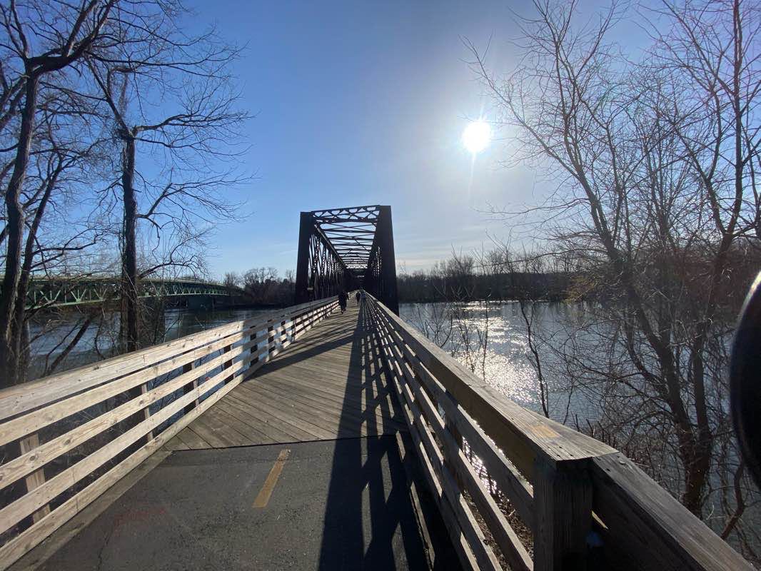 walking near me in Elwell State Park in winter