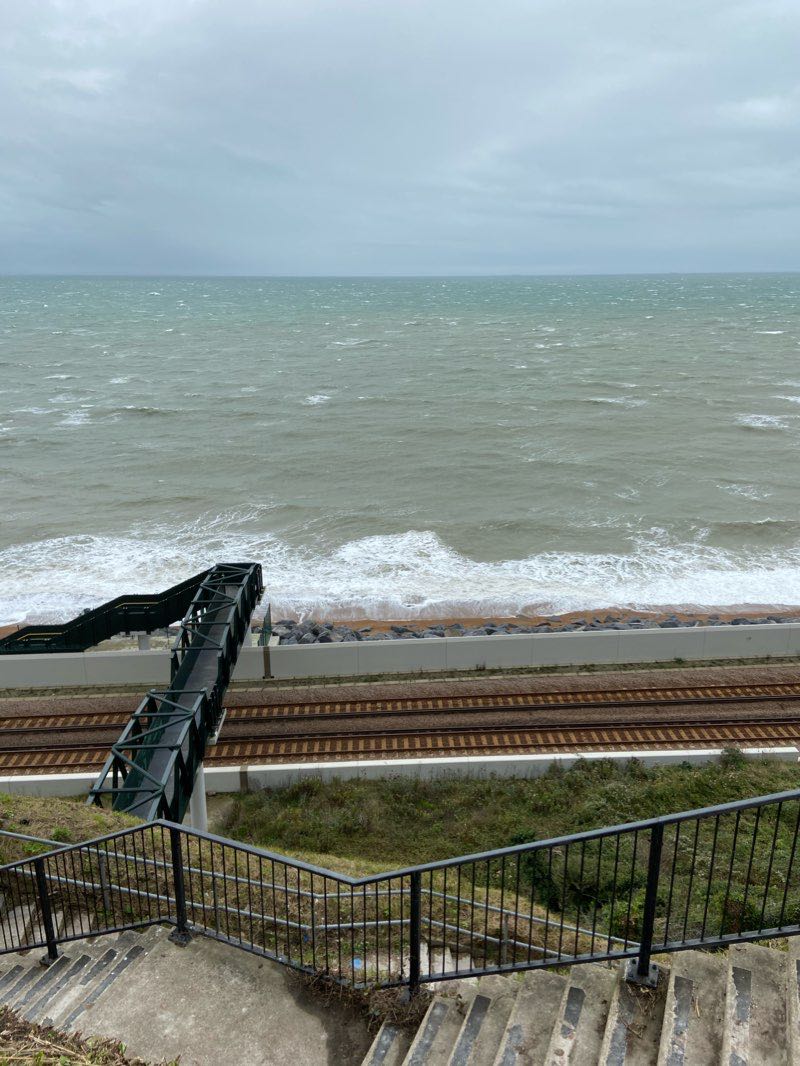 walking near me in Samphire Hoe Country Park in winter