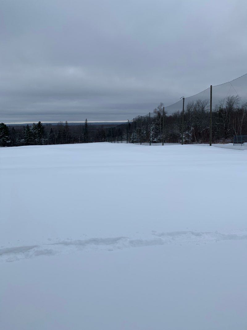 walking near me in Oromocto Family Park in winter