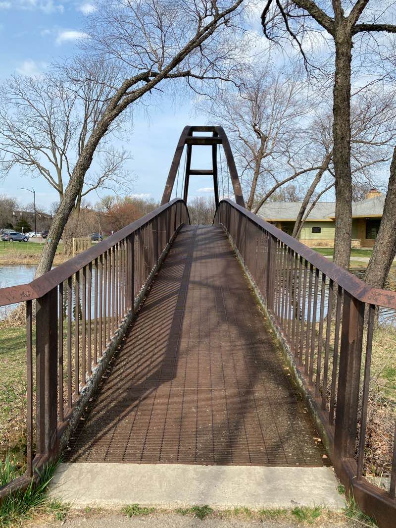 walking near me in Tenney Park in winter