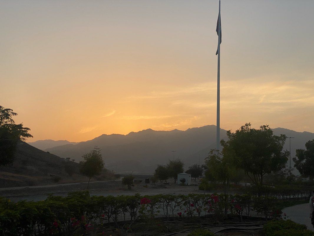 walking near me in Fujairah Flag Park in winter
