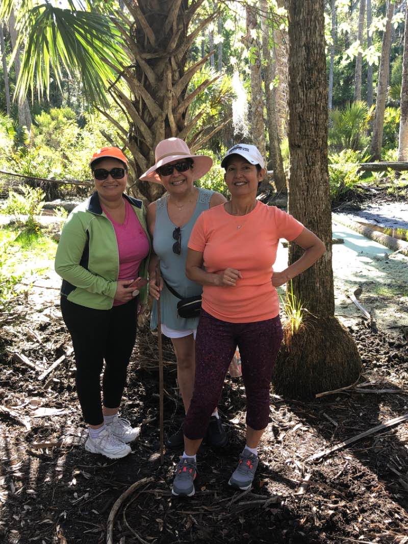 walking near me in Bulow Creek State Park in winter