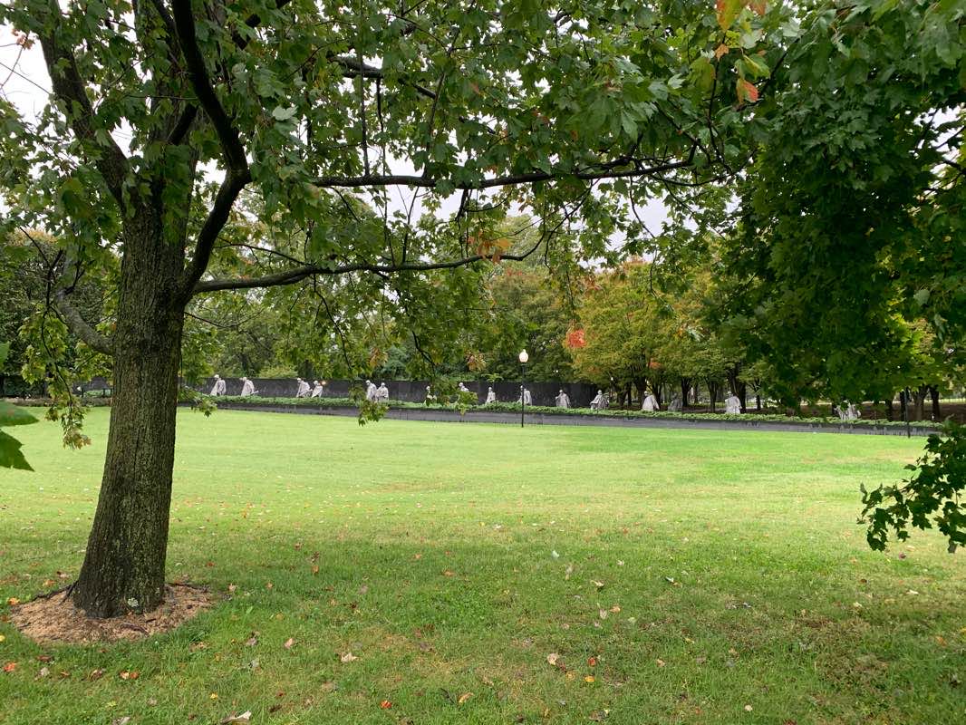walking near me in East Potomac Park in winter