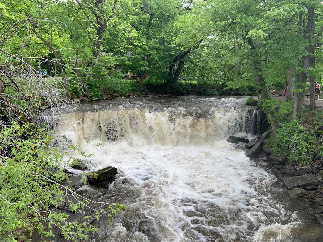 walking near me in Minneopa State Park in winter