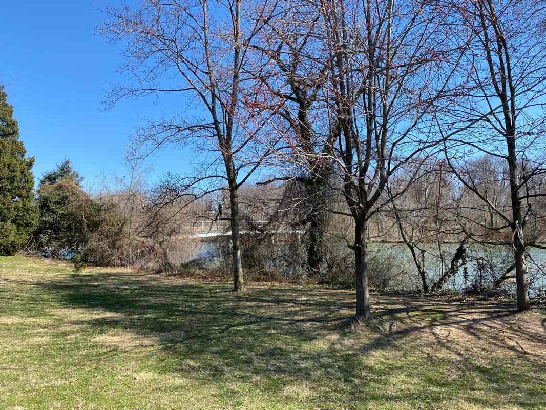 walking near me in Gravelly Point Park in winter