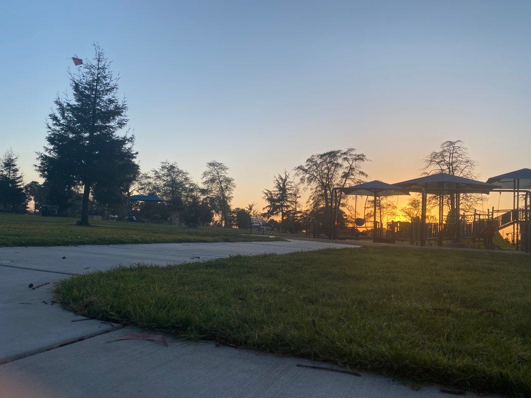 walking near me in Preisker Park in winter