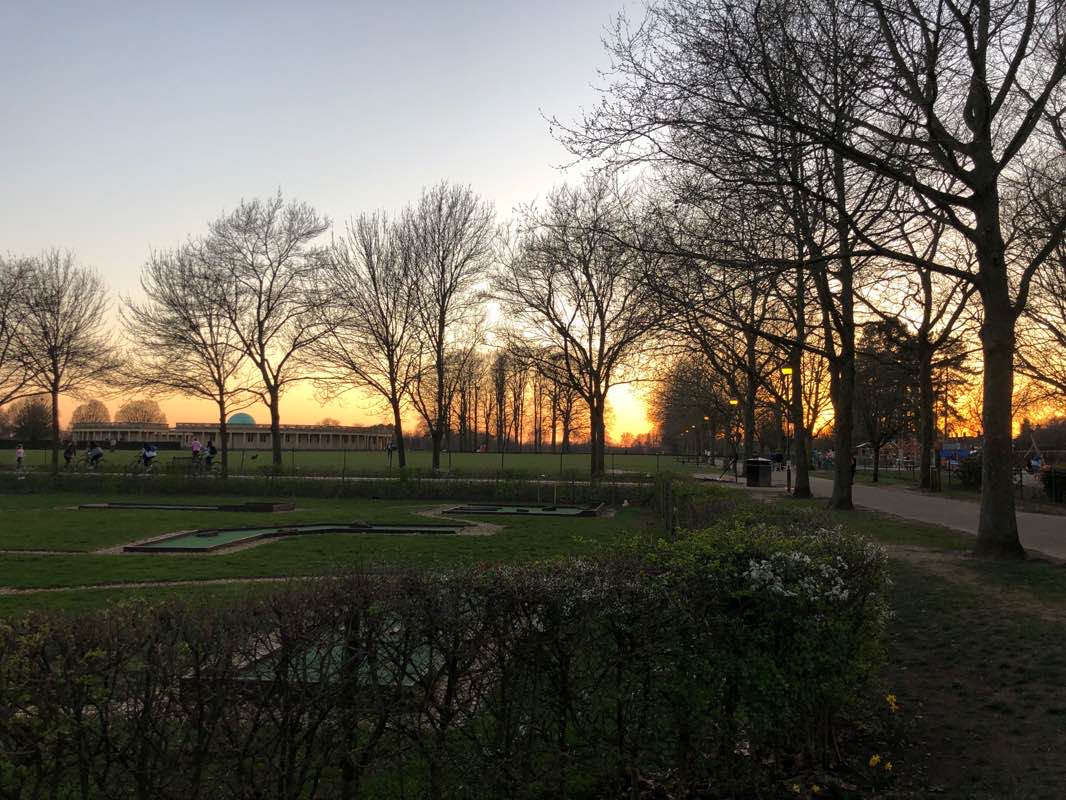 walking near me in Eaton Park in winter