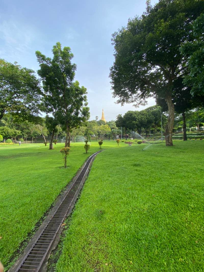 walking near me in Kan Taw Mingalar Garden in winter