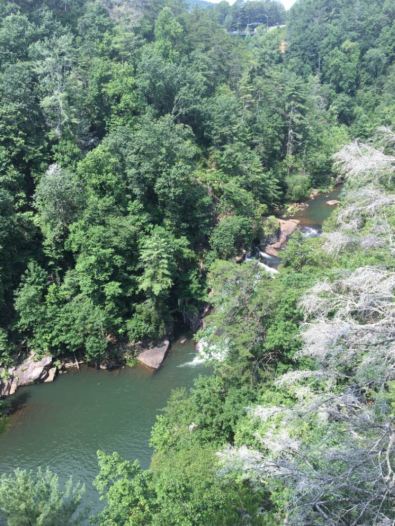 walking near me in Tallulah Gorge State Park in winter