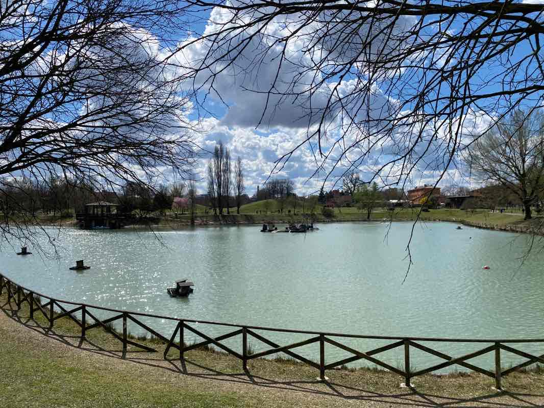 walking near me in Parco della Ca' Bura in winter
