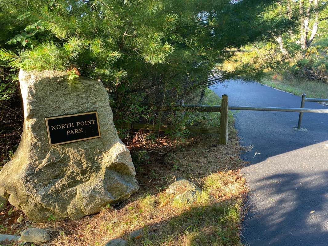 walking near me in Onekama Village Park in winter