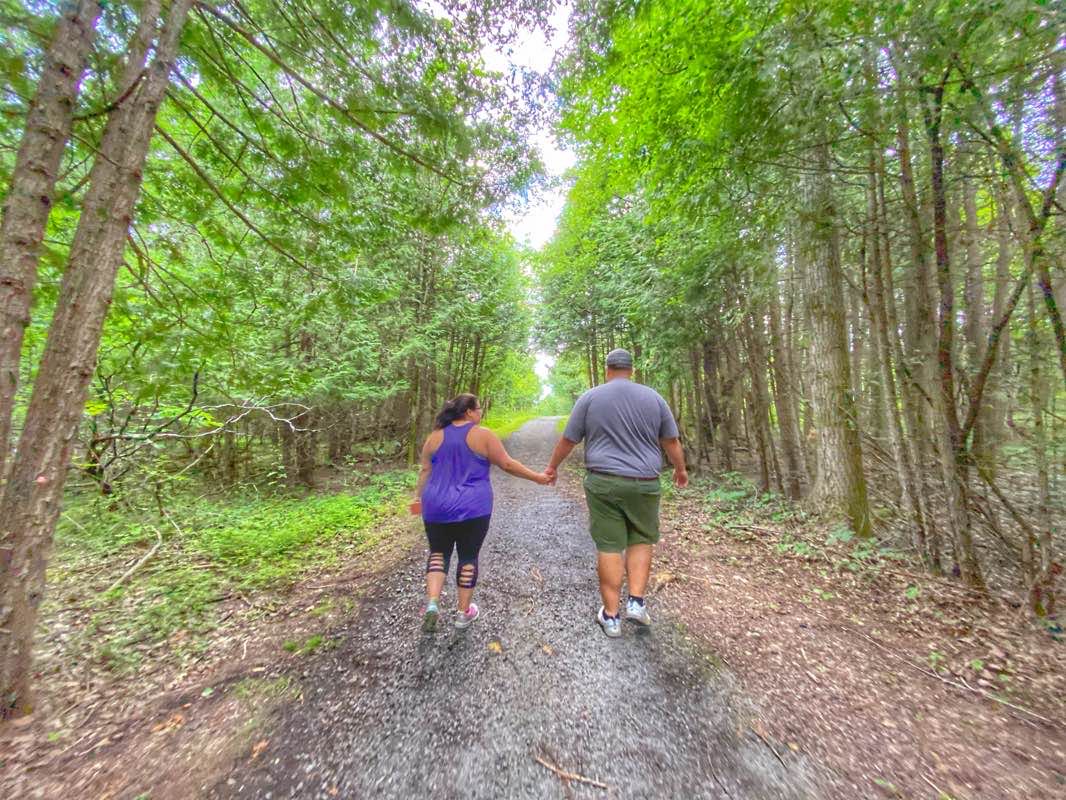 walking near me in Point au Roche State Park in winter