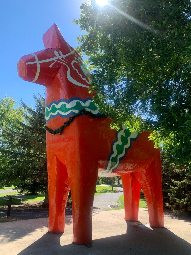 walking near me in Scandinavian Heritage Park in winter