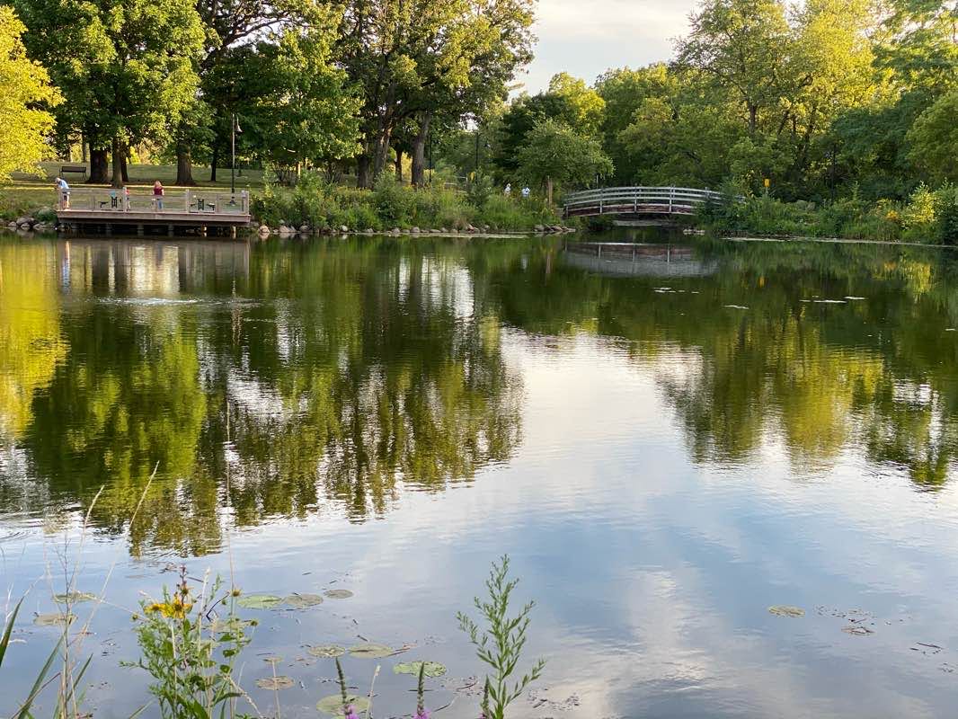 walking near me in Lake Harriet Park in winter