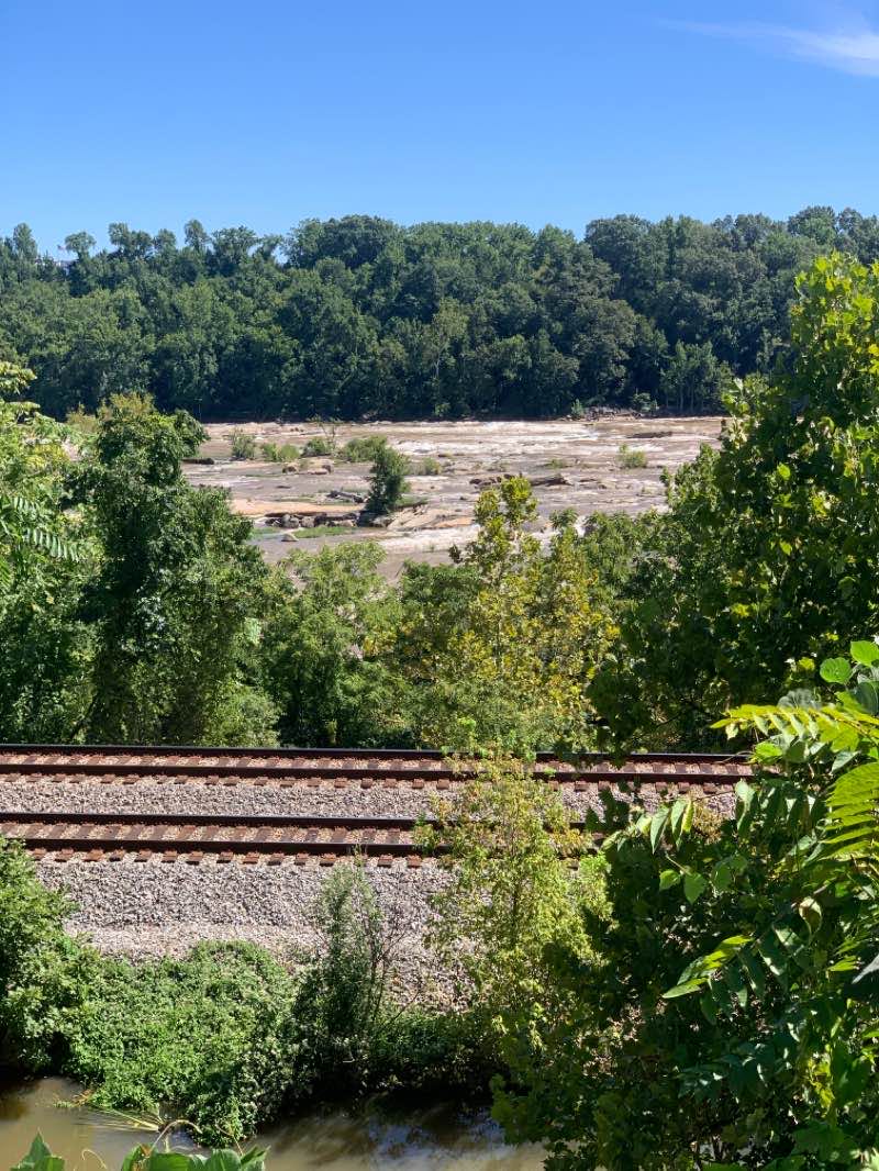 walking near me in Libby Hill Park in winter