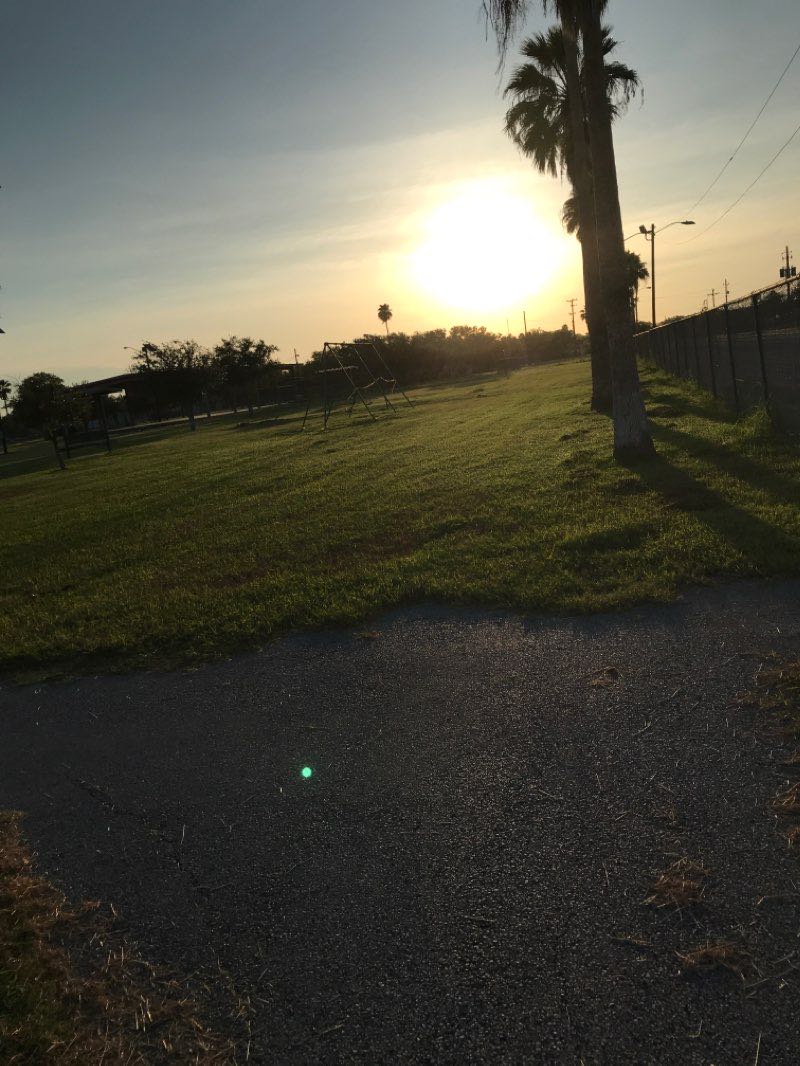 walking near me in Mario Leal Parl in winter