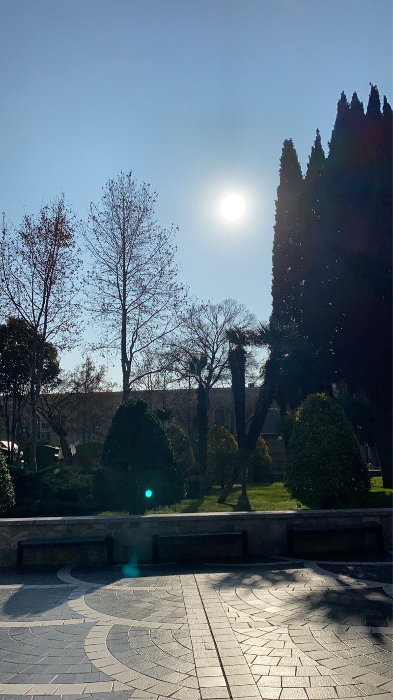 walking near me in Fountains Square in winter