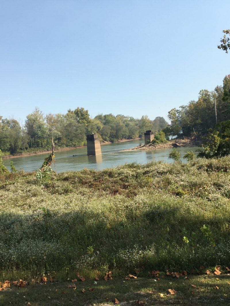 walking near me in Black River Overlook Park in winter