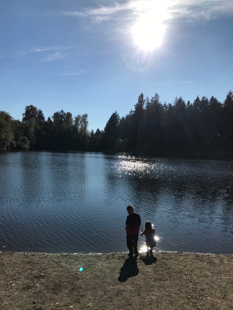 walking near me in Bradley Lake Park in winter