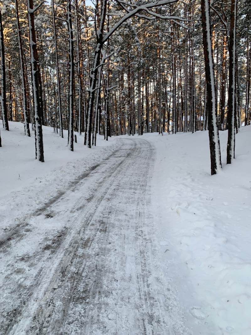 walking near me in Lucavsalas atpūtas zona in winter