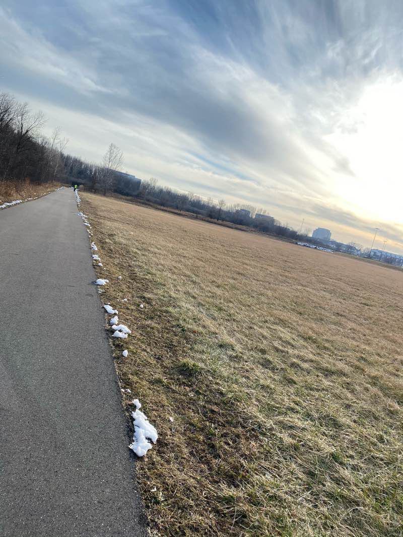 walking near me in P. Terry and Barbara Knight Park in winter