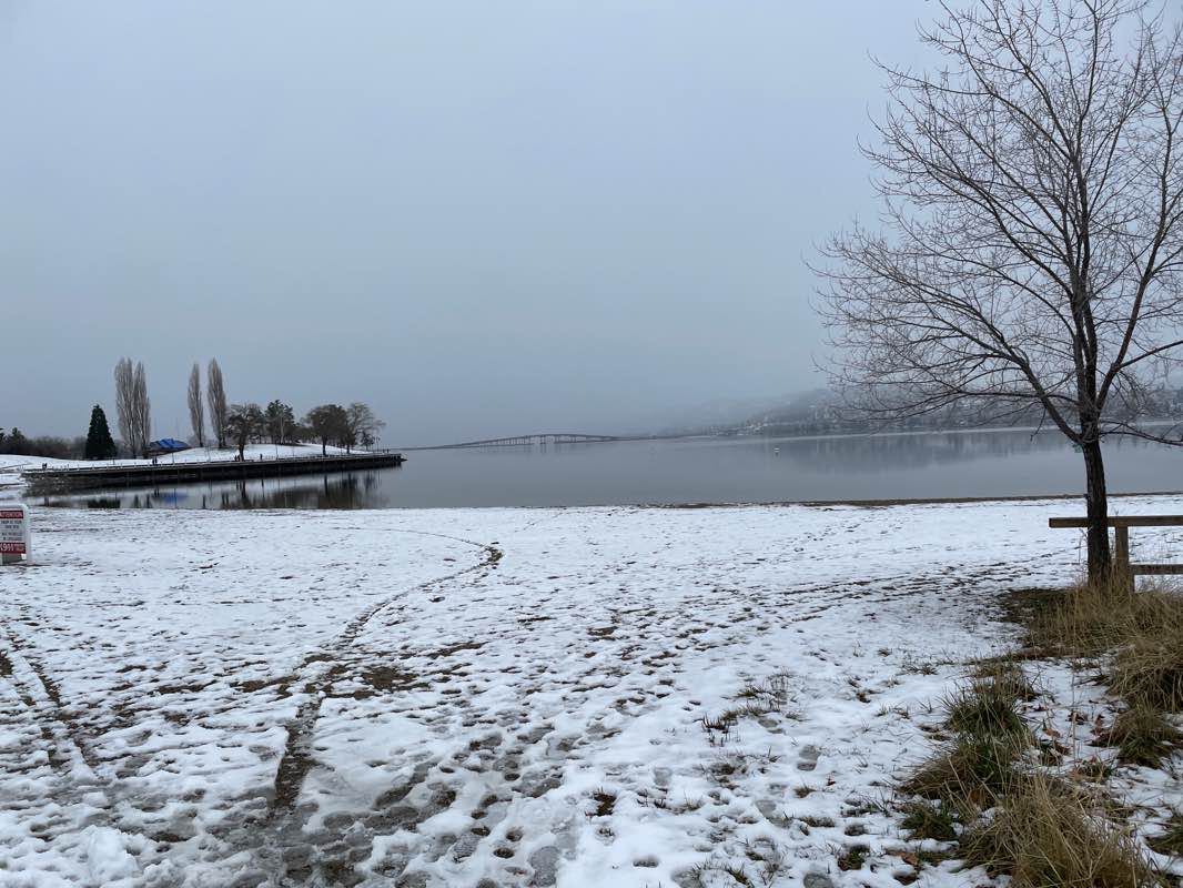 walking near me in Waterfront Park in winter