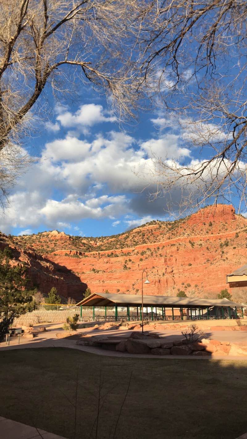 walking near me in Kanab City Park in winter