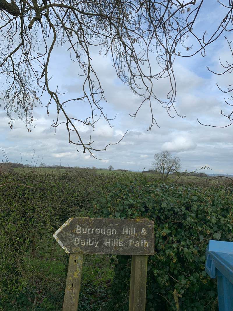 walking near me in Burrough Hill Country Park in winter