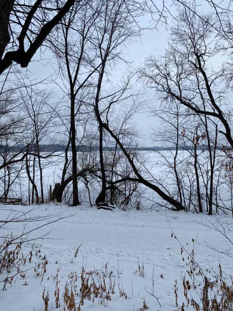 walking near me in Minnehaha Creek West Park in winter