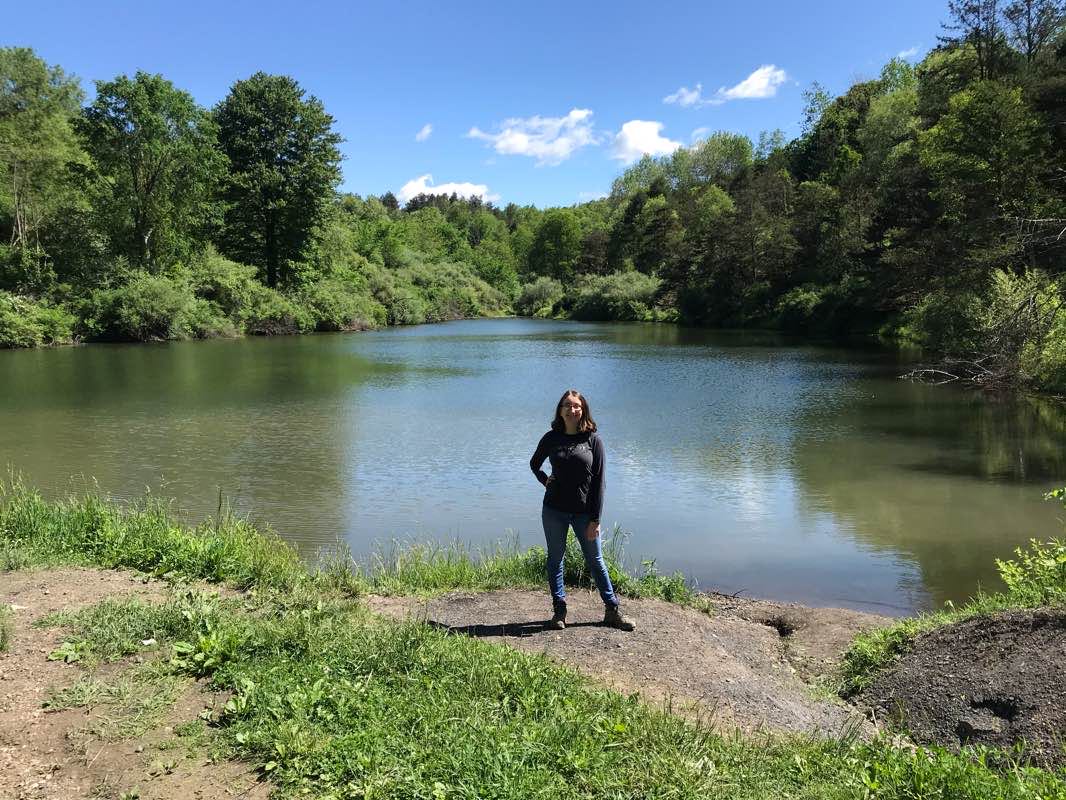 walking near me in Hillman State Park in winter