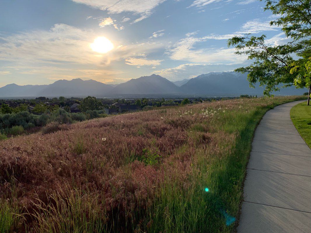 walking near me in Sunrise Mountain Park in winter