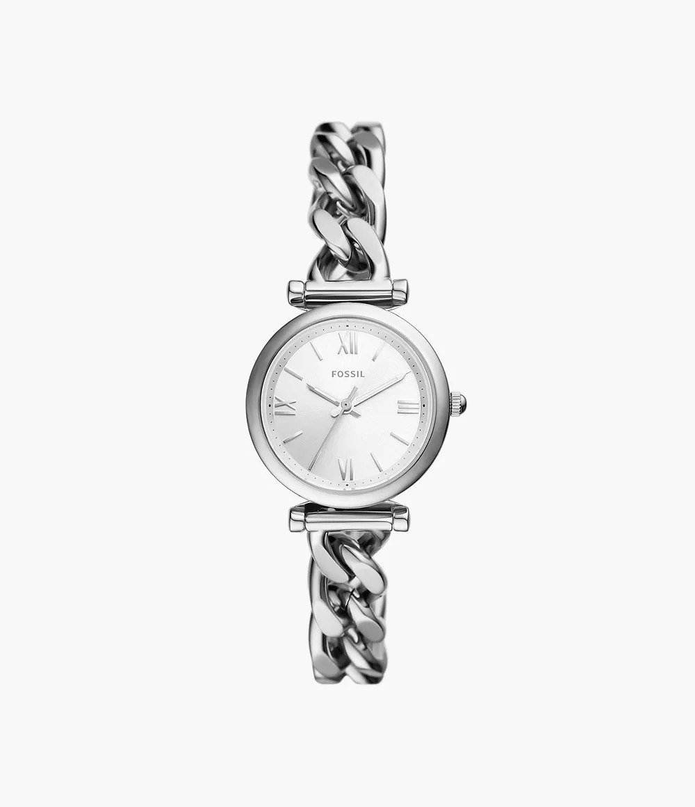 Carlie Mini 28mm Three-Hand Stainless Steel Watch