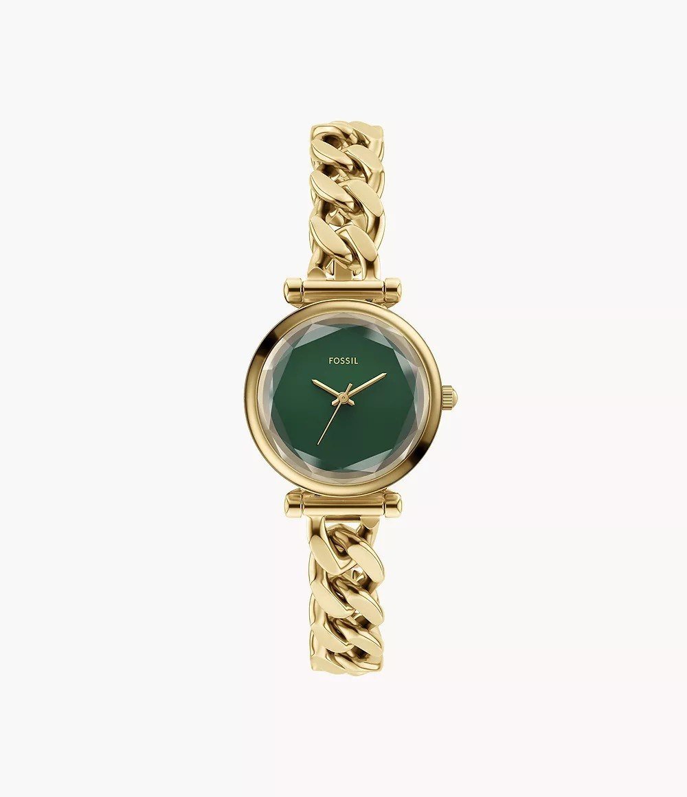 Carlie Mini 28mm Three-Hand Gold-Tone Stainless Steel Watch