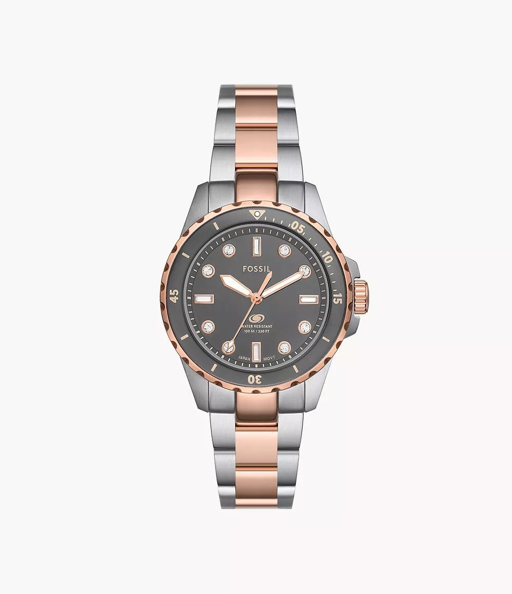 Fossil Blue Dive 36mm Three-Hand Two-Tone Stainless Steel Watch
