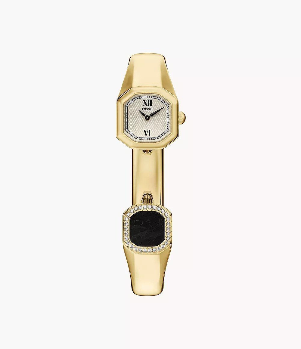 Harlow 16mm Two-Hand Gold-Tone Stainless Steel Watch Bangle